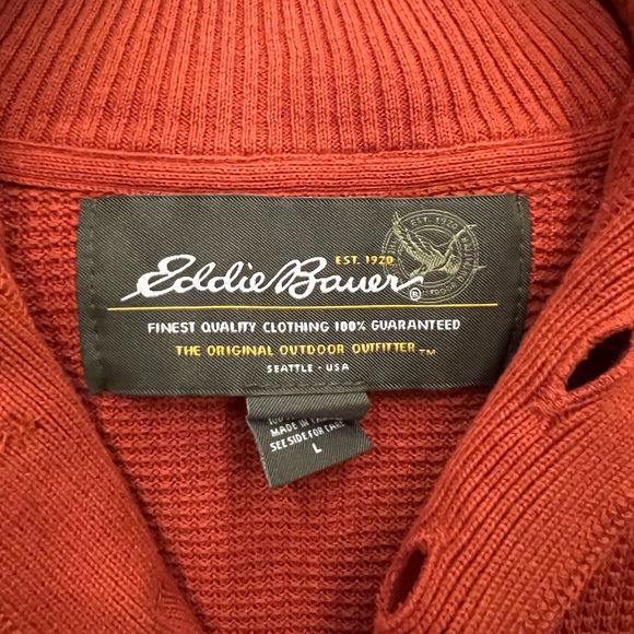 Eddie Bauer Men’s Sweater Button Large - Picture 3 of 4